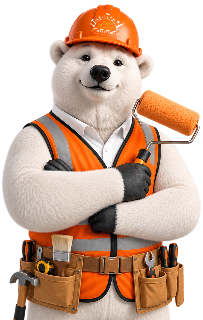 AW MasterBuild painting team mascot